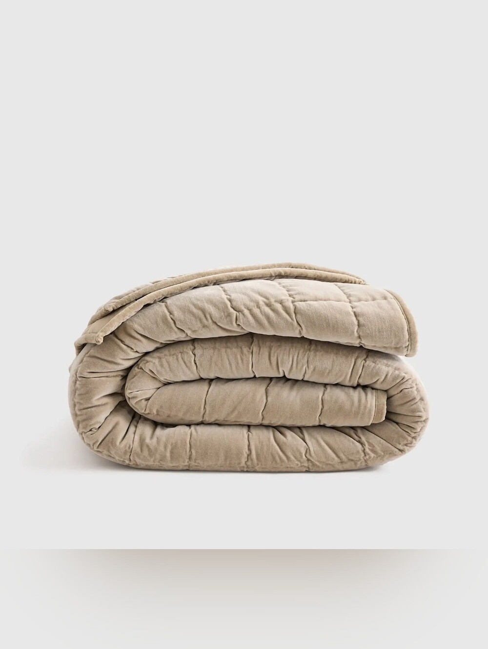 NWT! Quince Cotton Taupe Velvet Box Quilt! King/ Cal King! (868)